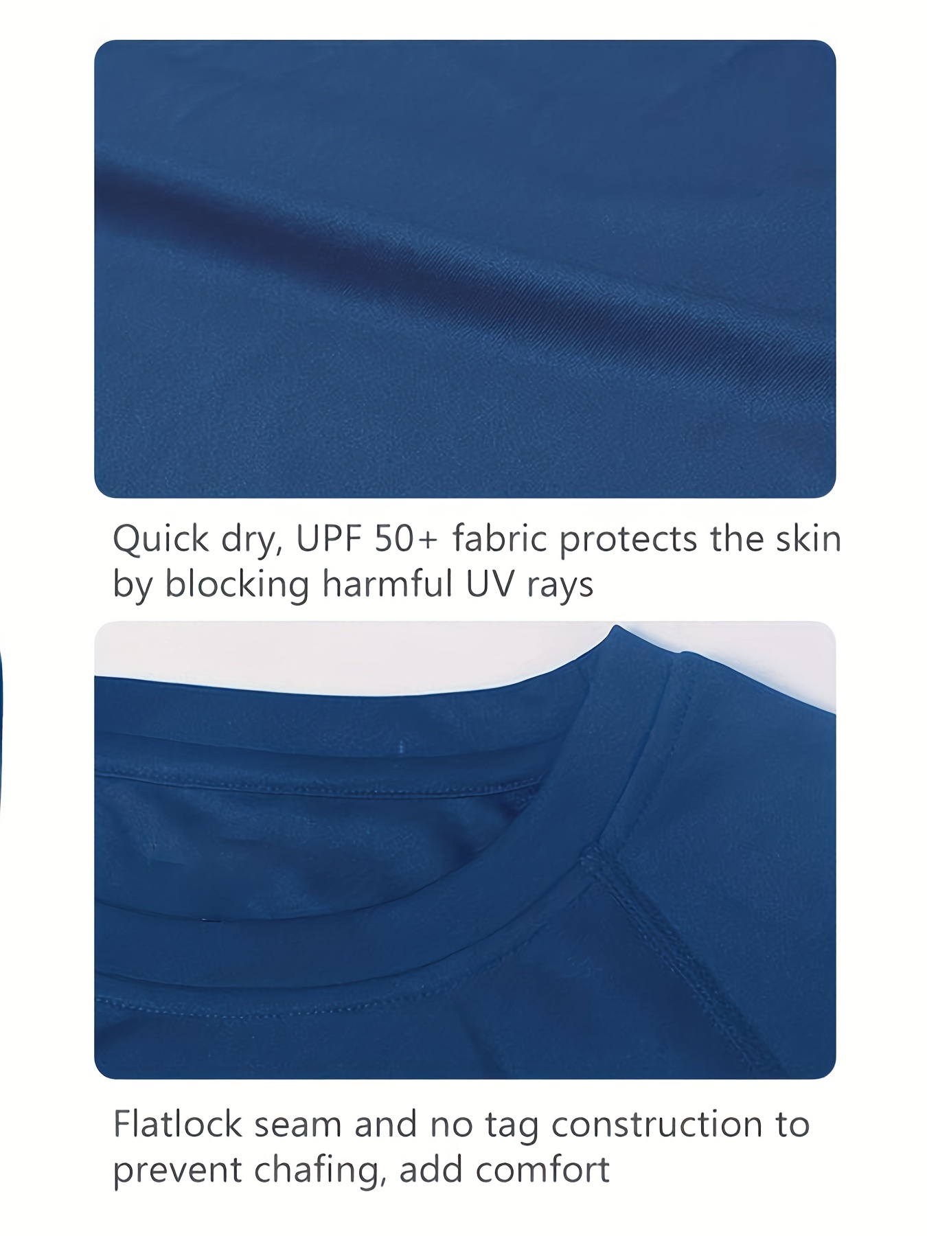 Men's UPF 50+ Sun Protection Shirts Quick Dry UV T-Shirts, Royal Blue / M