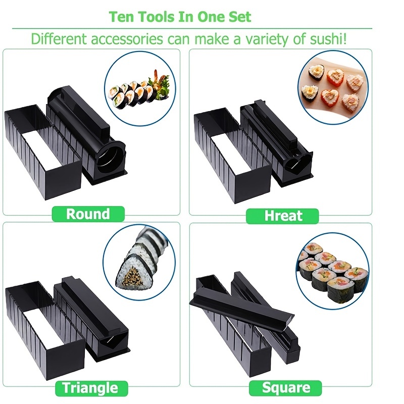 Sushi Making Kit, Diy Sushi Making Kit For Beginners, Sushi Rice Roller  Mold, Reusable Sushi Maker Set, Sushi Fork, Spatula, Diy Sushi Tool,  Kitchen Tools - Temu Italy