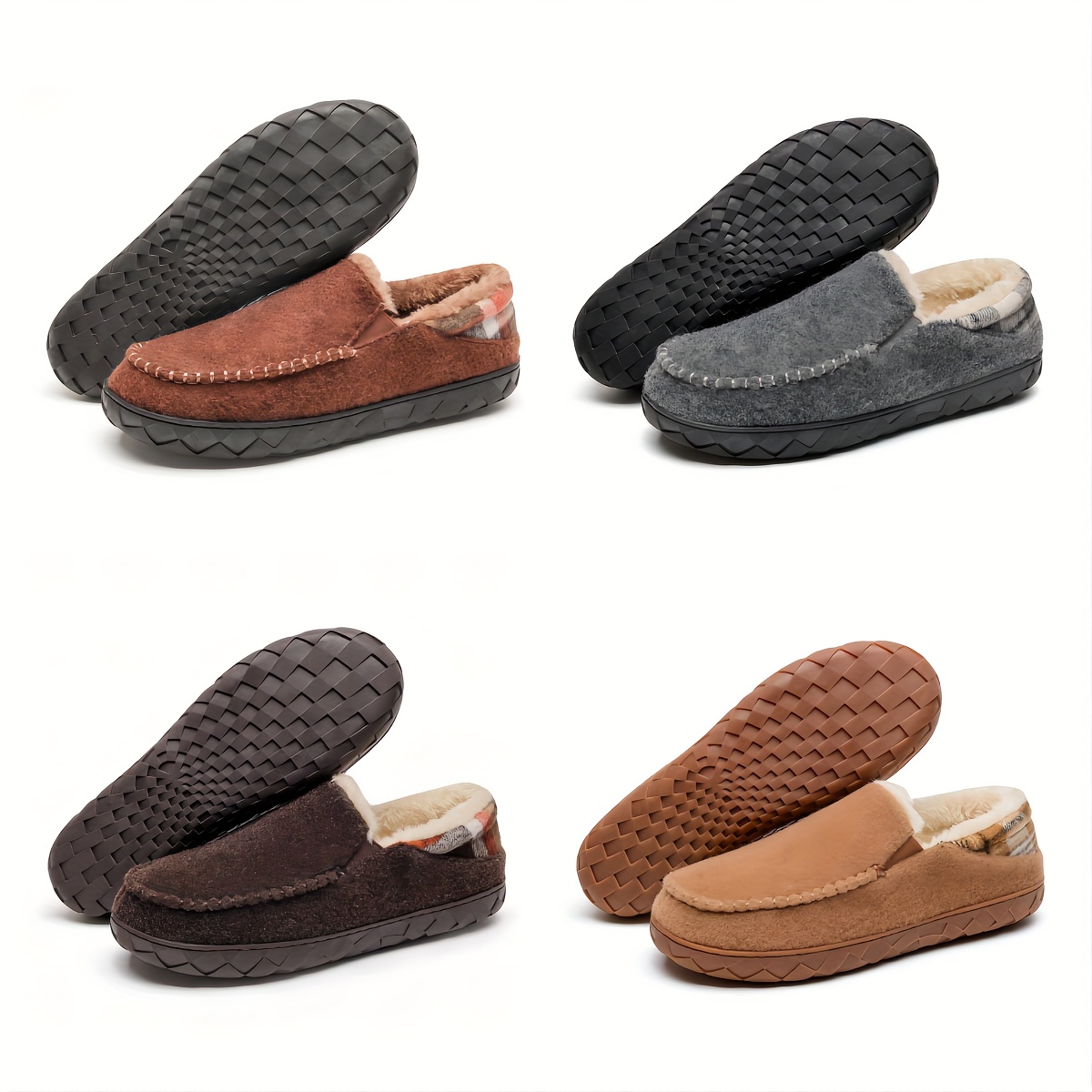 Flannel moccasins hot sale