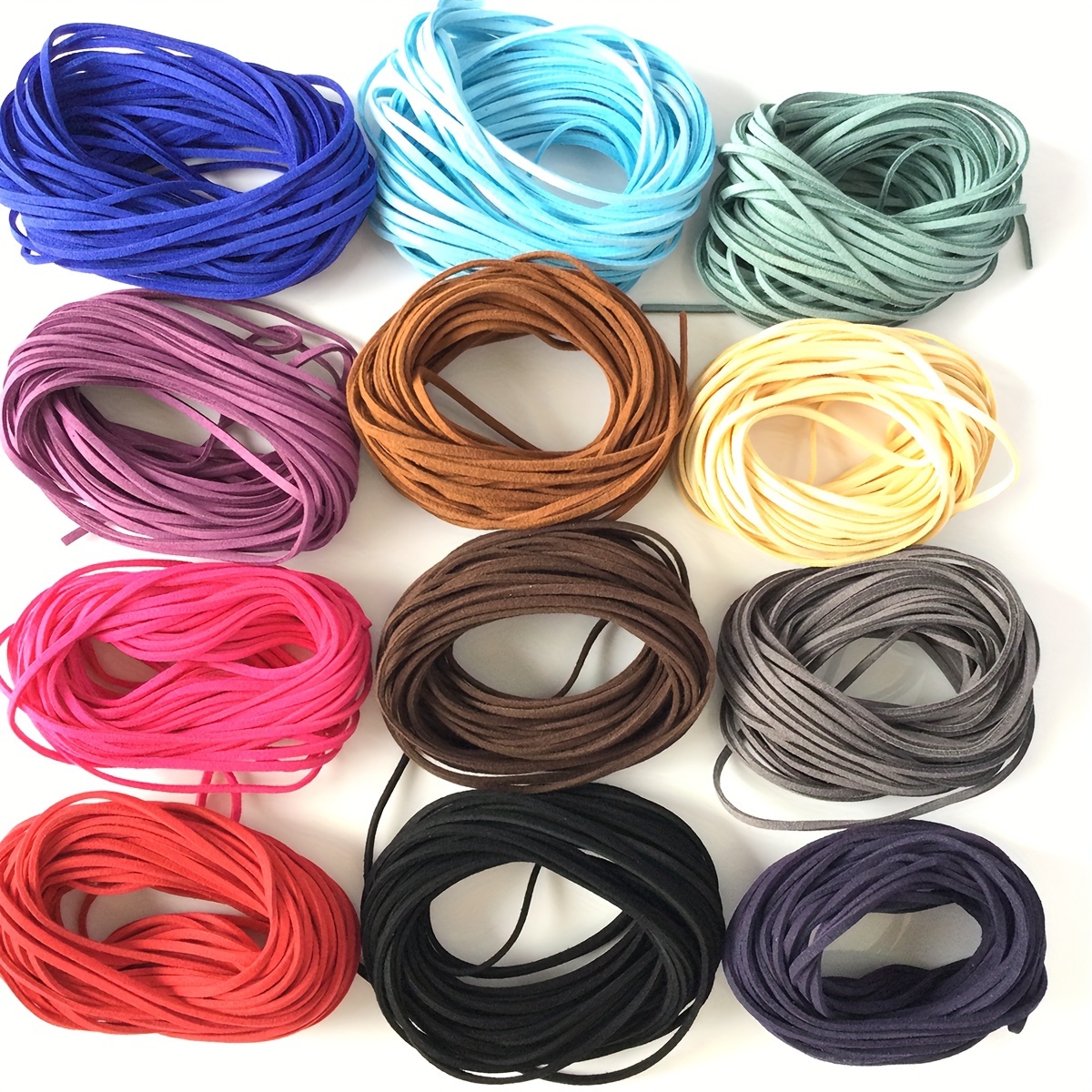 DIY Crafts Pack of 10 Sets, Silver, Faux Leather Cord Suede Cord String  Rope Thread, for Jewelry Making Beading Necklace Bracelet Crafts with AS