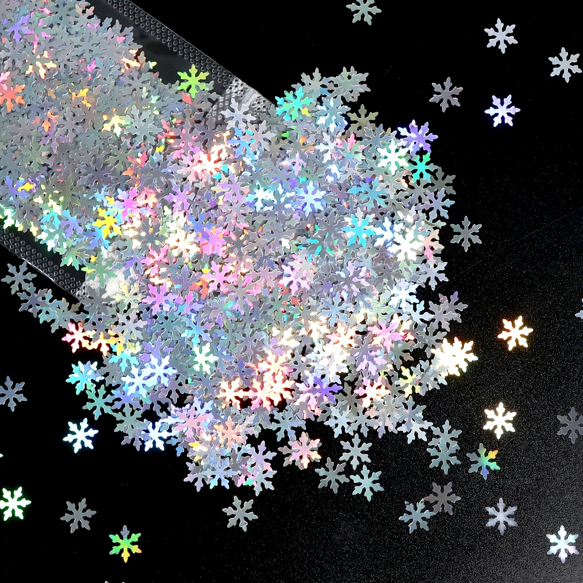 Christmas Snowflake Nail Art Sequins laser Holographic - Temu