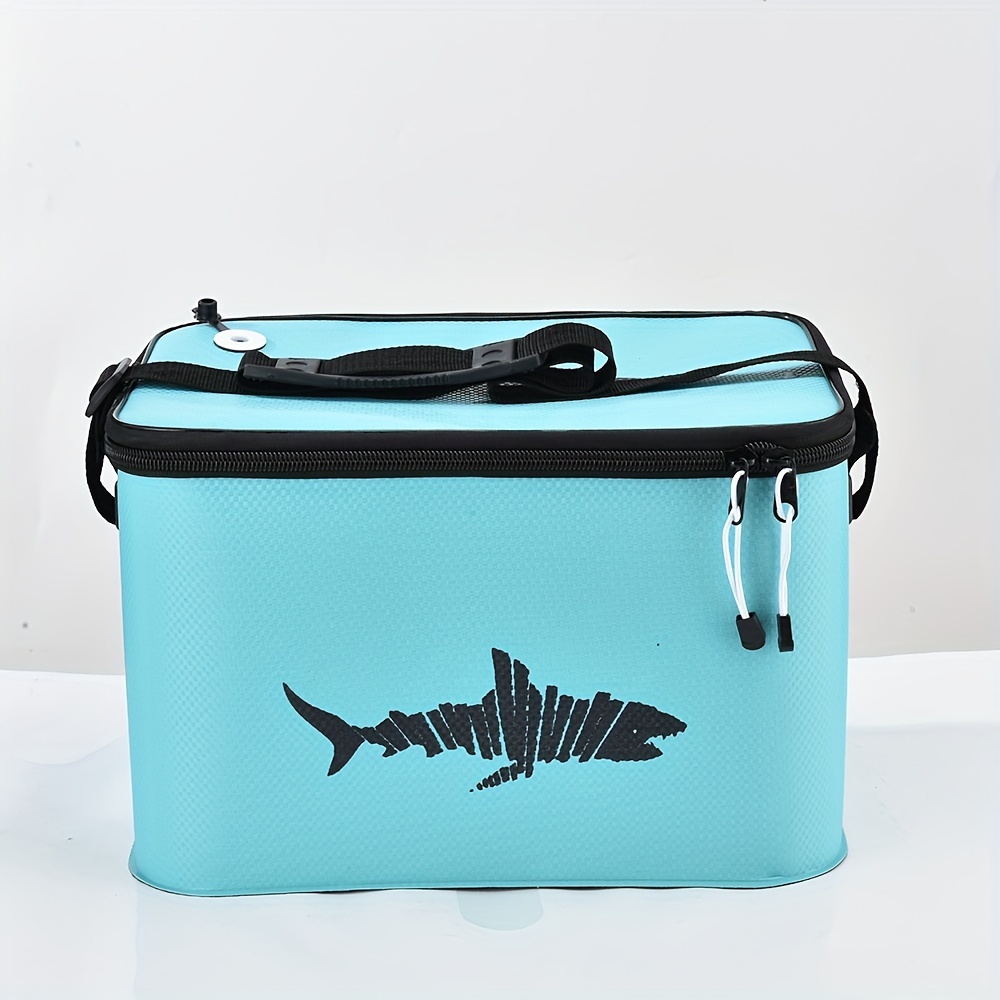 Blue Portable Eva Fishing Bag Collapsible Fishing Bucket - Temu