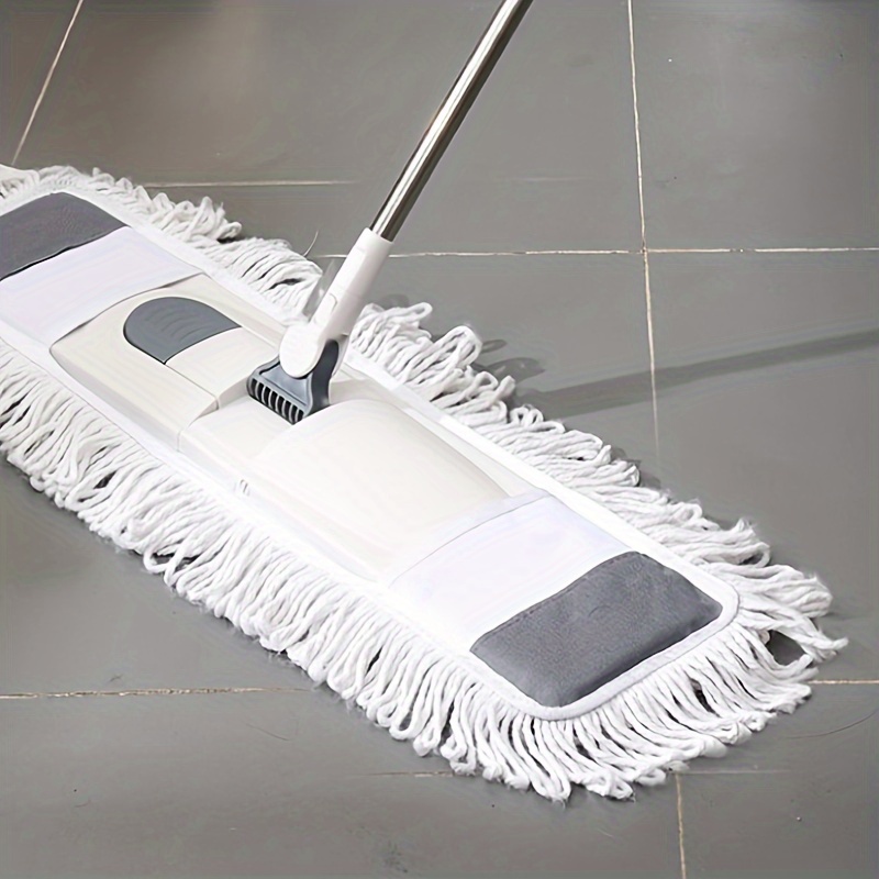 Mocio professionale per pavimenti in legno duro in microfibra, mocio piatto  con pezzi di cuscinetti lavabili per la pulizia di pavimenti asciutti o