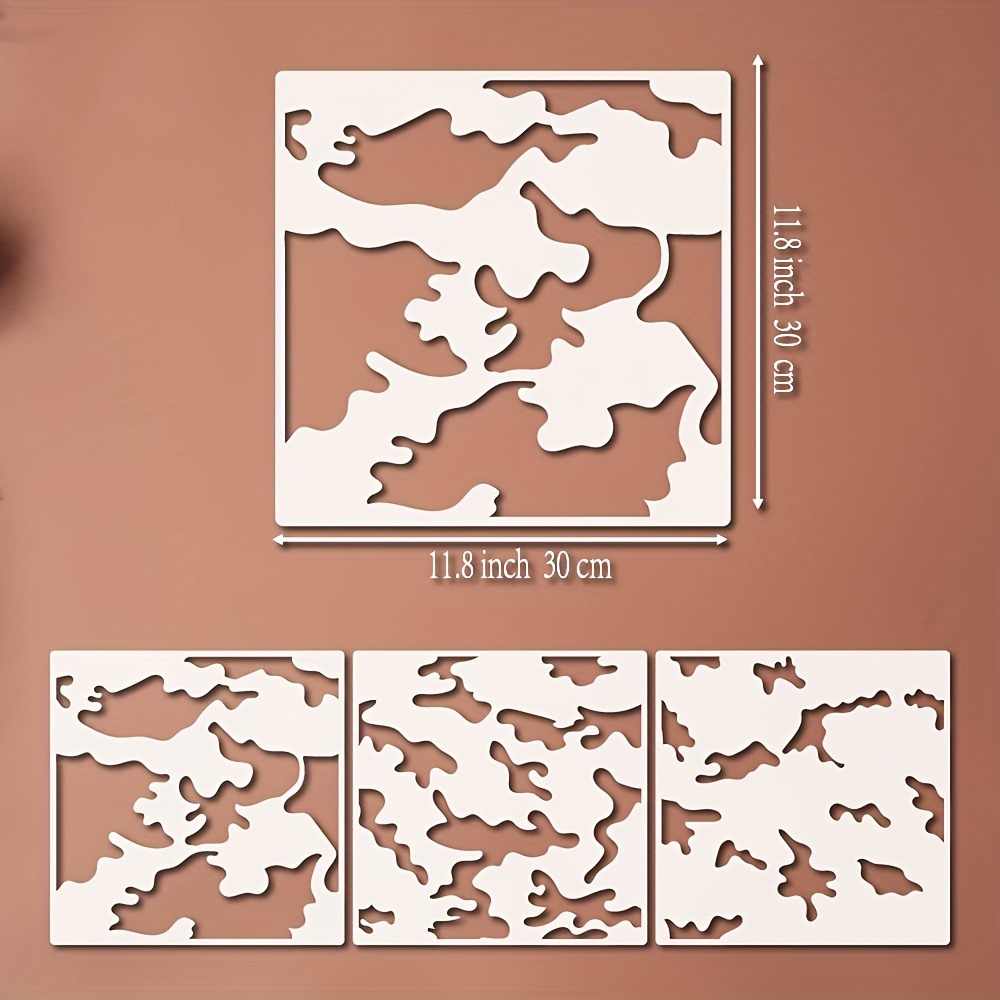 Camo Stencil For Diy Painting On Wood Reusable Camo Drawing - Temu