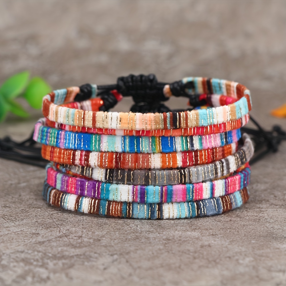 Colorful Woven Bracelet Anklet for Men