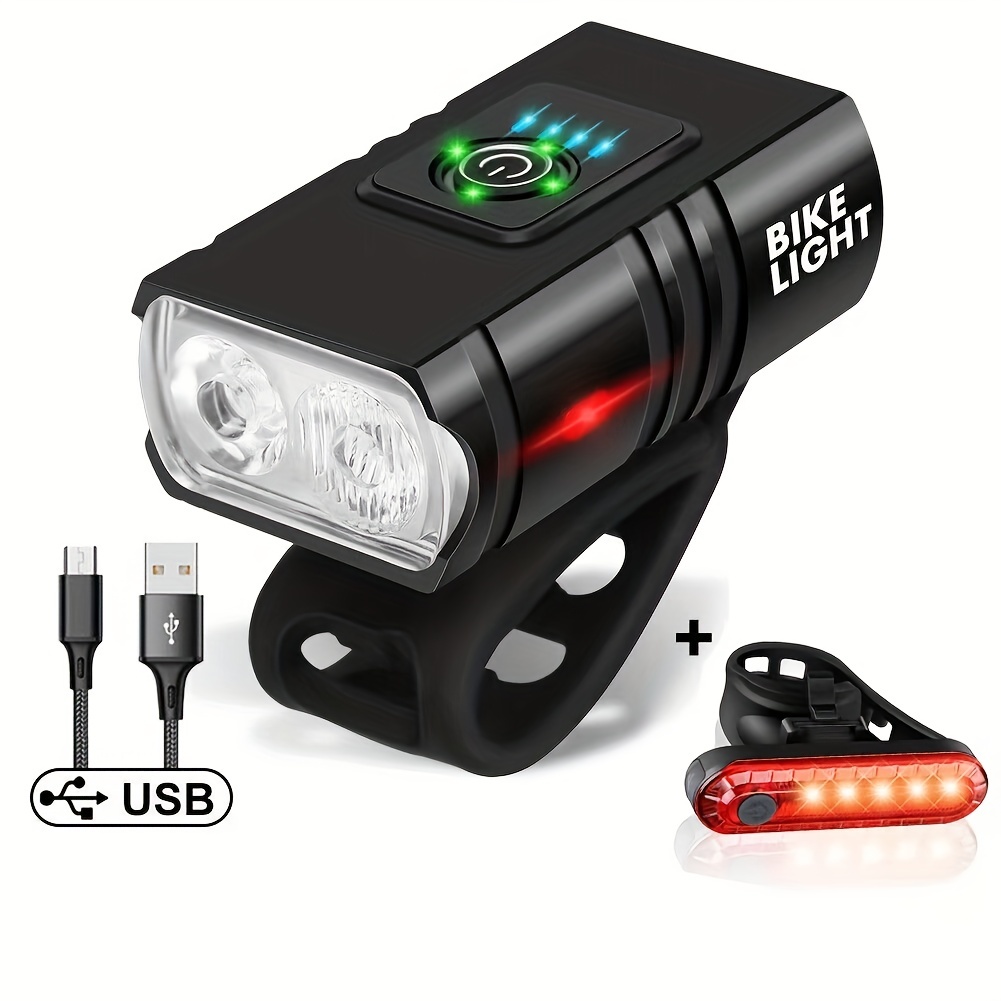 Feu avant de vélo imperméable à lumière LED, X-TIGER Lumens, Rechargeable  par USB, pour vtt