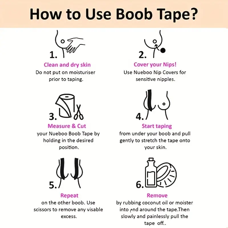 Invisible Boob Tape Breathable Elastic Anti sagging Breast - Temu