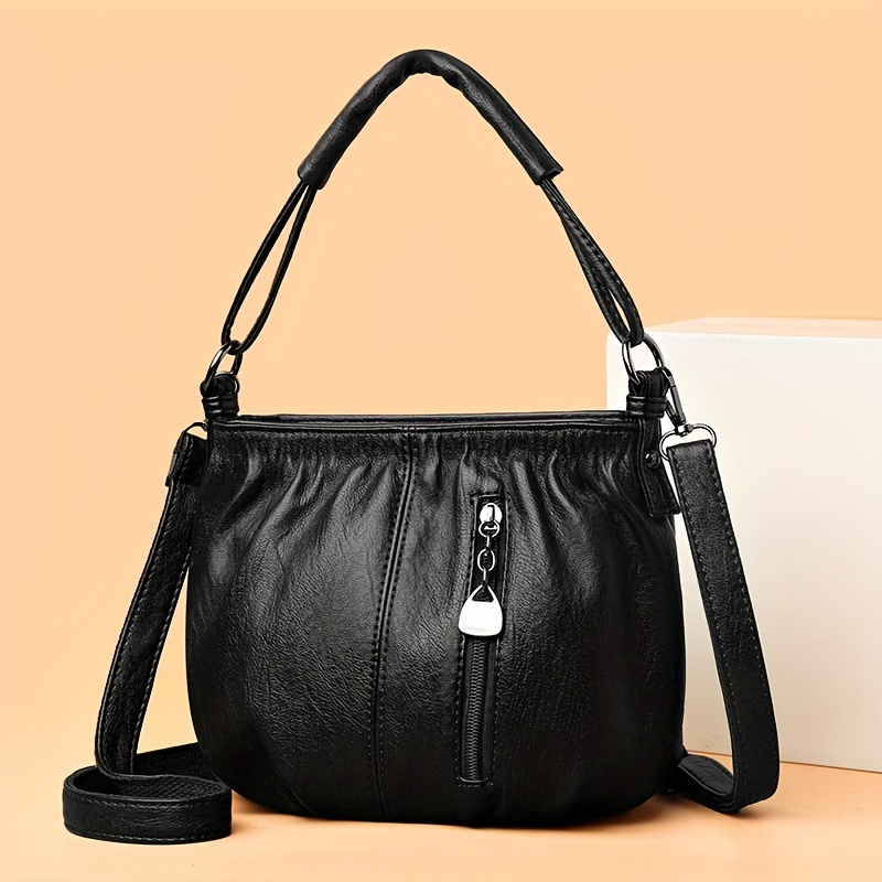 Vintage Multi-pocket Crossbody Bag, Retro Pu Shoulder Bag, Women's Casual  Handbag & Phone Purse For Travel Outdoor - Temu