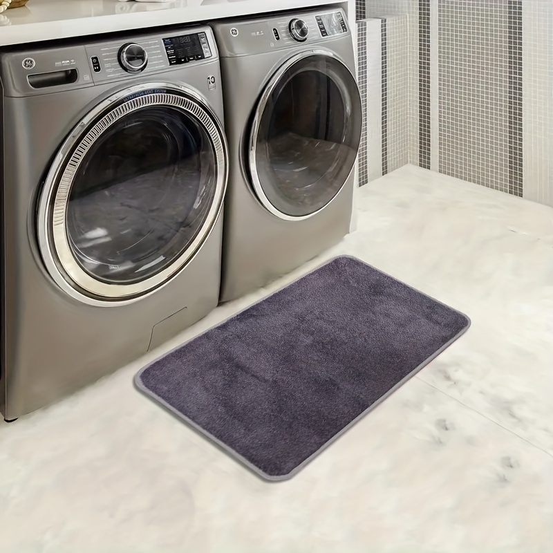 2pcs Plush Absorbent Bathroom Floor Mat Non slip Kitchen Mat Machine Washable