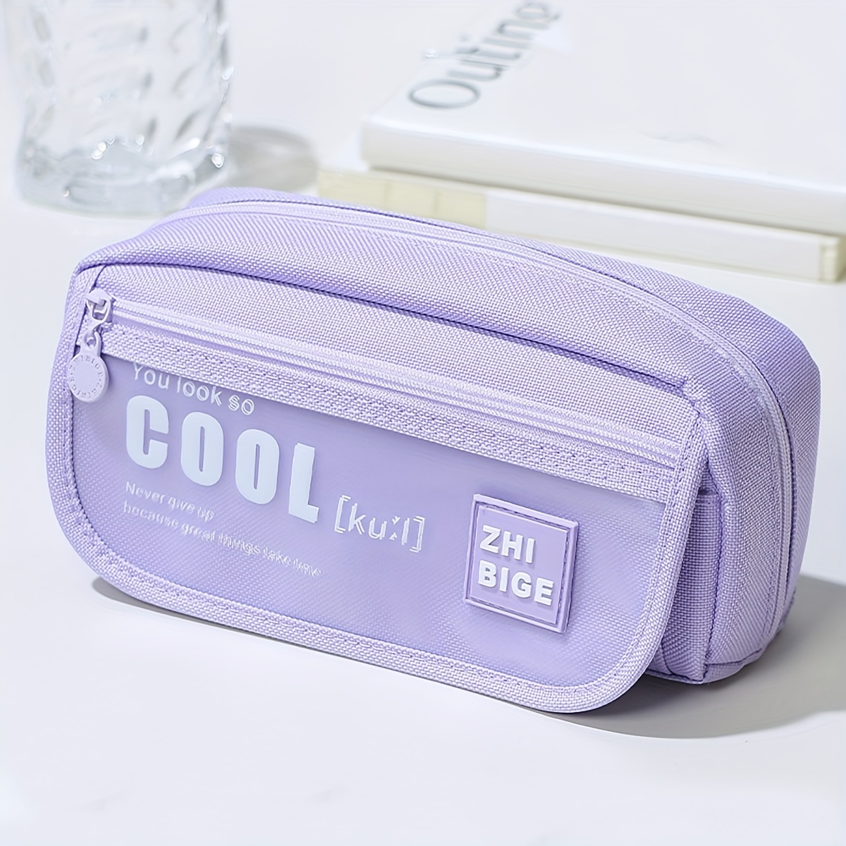 Macaroon Color Multipurpose Pen Holder Case With Compartment - Temu