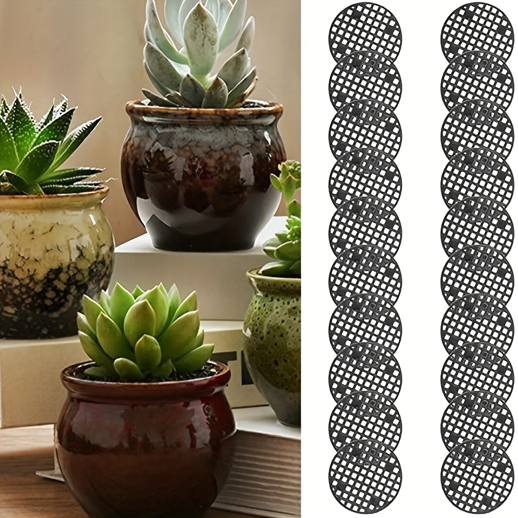 10pcs Flower Pot Hole Mesh Pad, Pantallas Agujeros Malla Drenaje Jardín  Plástico Redondas, Esteras Rejilla Inferior Macetas Bonsai Bonsai, Evitan  Pérdida Suelo, Mejoran Transpirabilidad - Patio, Césped Jardín - Temu