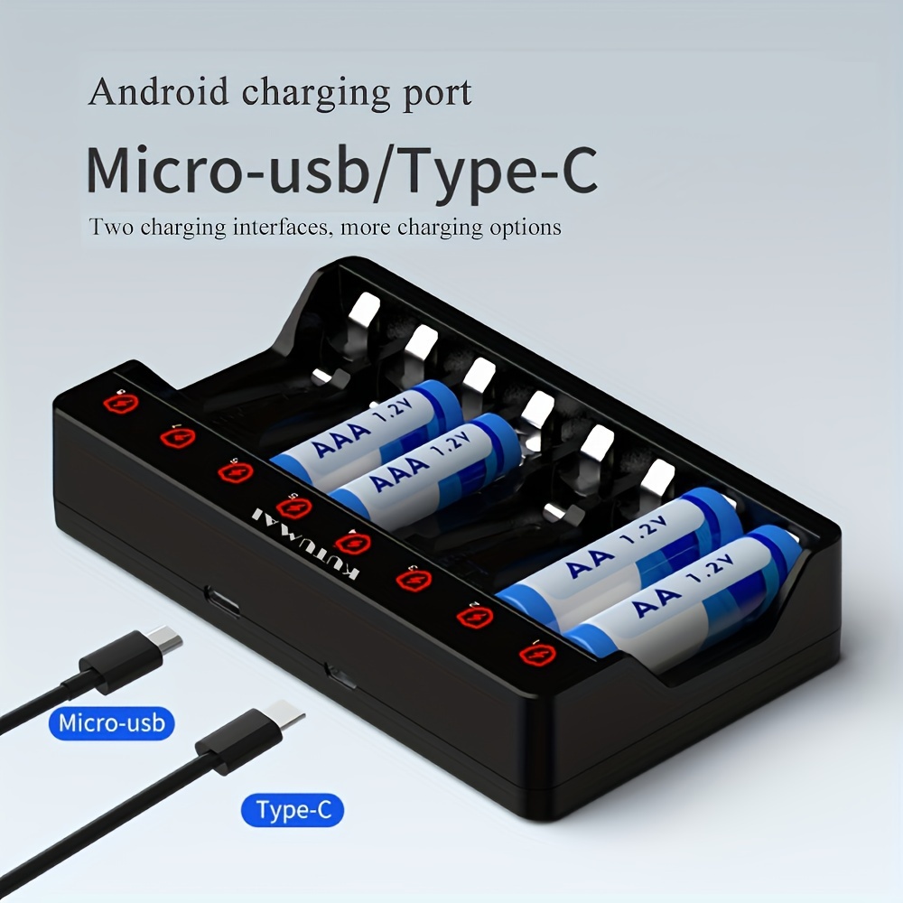 USB Plug Fast Battery Charger for AA AAA Rechargeable Batteries 4 or 3  Slots UK