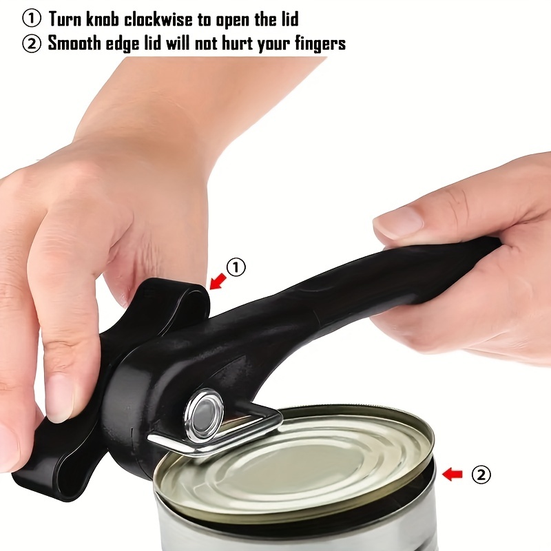 Can Opener, Safe Stainless Steel Smooth Edge Manual Can Opener
