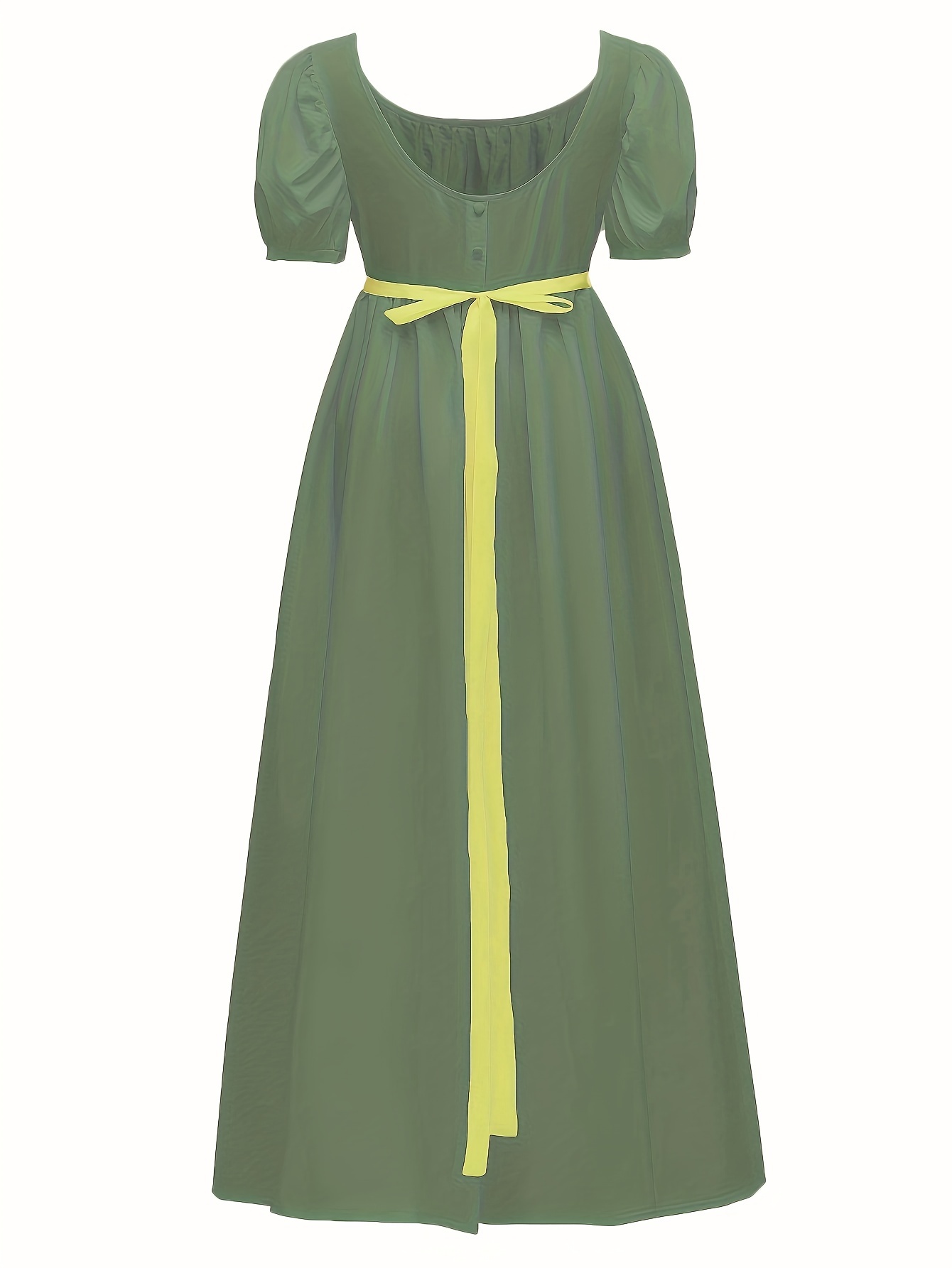victorian era green dresses Venetia Dress - Victorian Check - Green and Pink main image 1