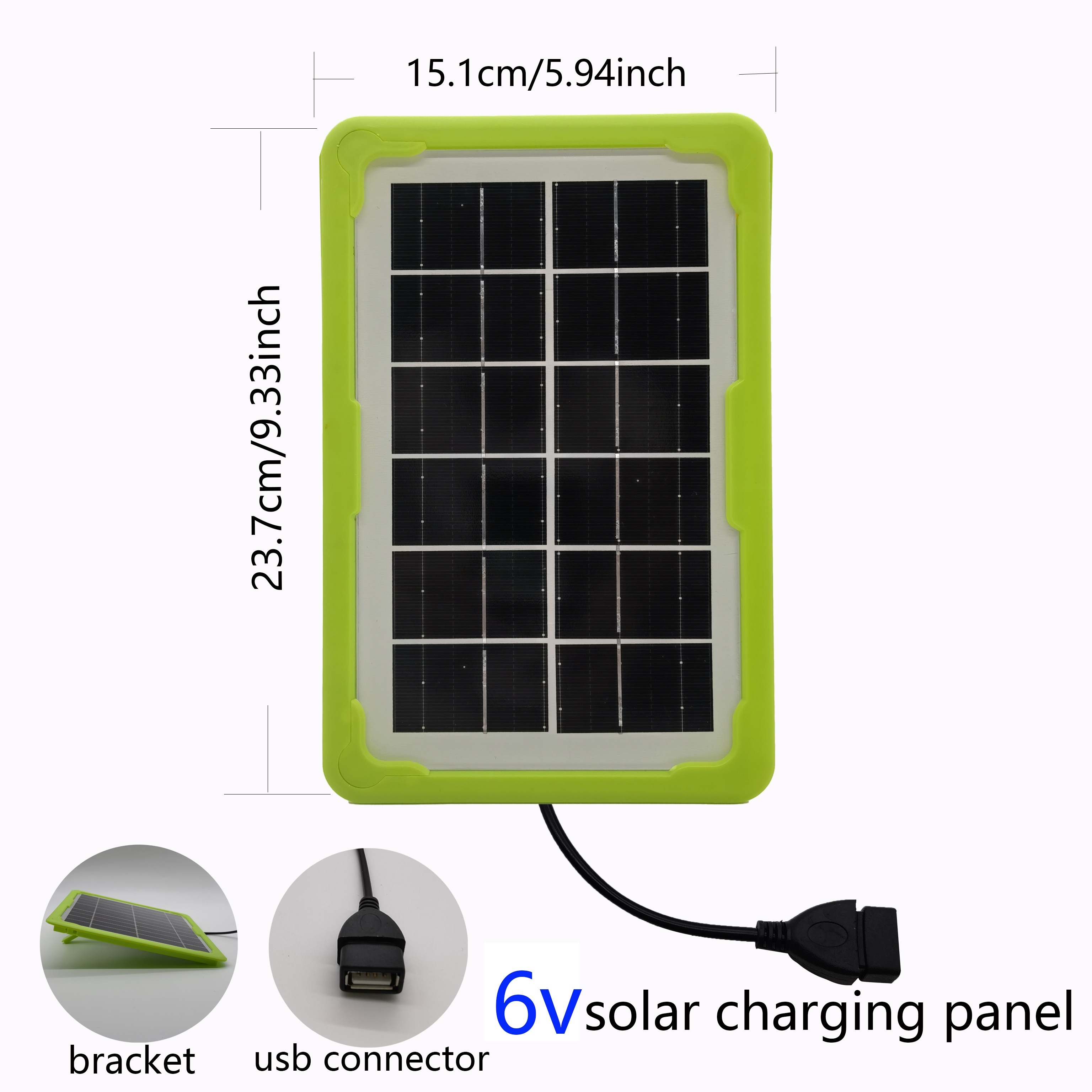 1 Unidad 3W 0.5A Panel De Carga Solar Portátil El Cargador - Temu