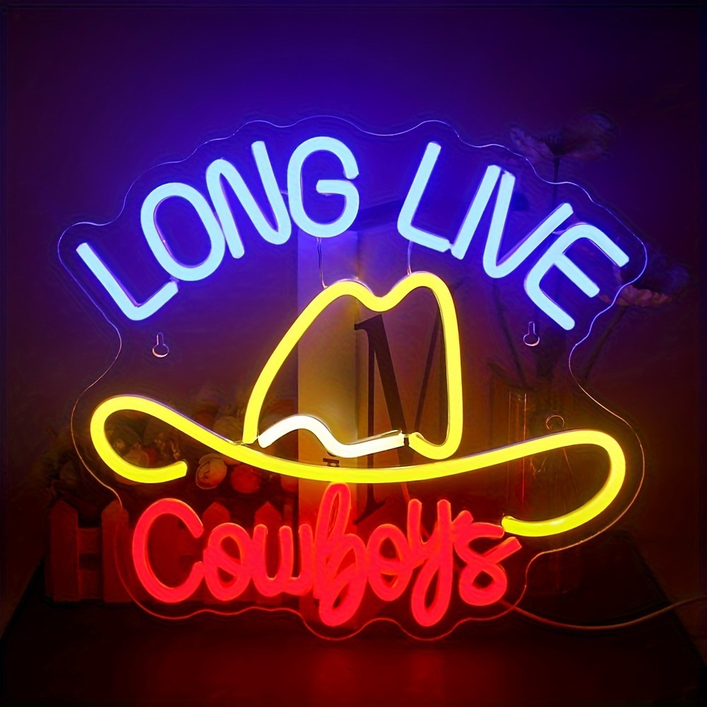 Long Live Cowboys Neon Sign Led Neon Lights Wall Decor Usb - Temu Austria