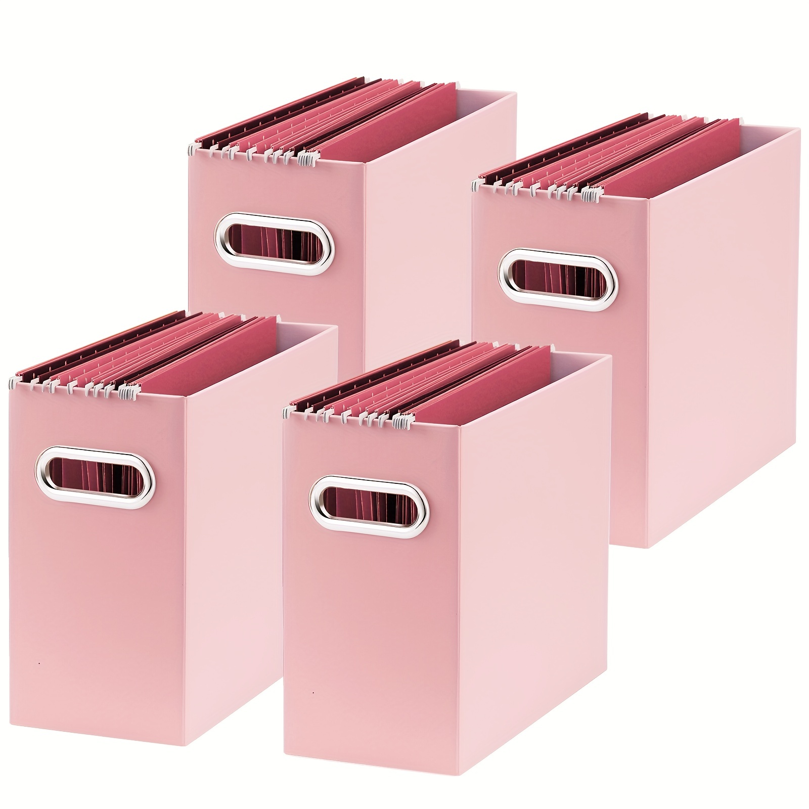 Oterri File Organizer, 4 Packs Small Storage Box, Cardboard File Folder  Organizer, Collapsible File Box, Hanging File Organizer for Letter Size,  Portable File Box with Handle, Only Box（Pink） - Yahoo Shopping