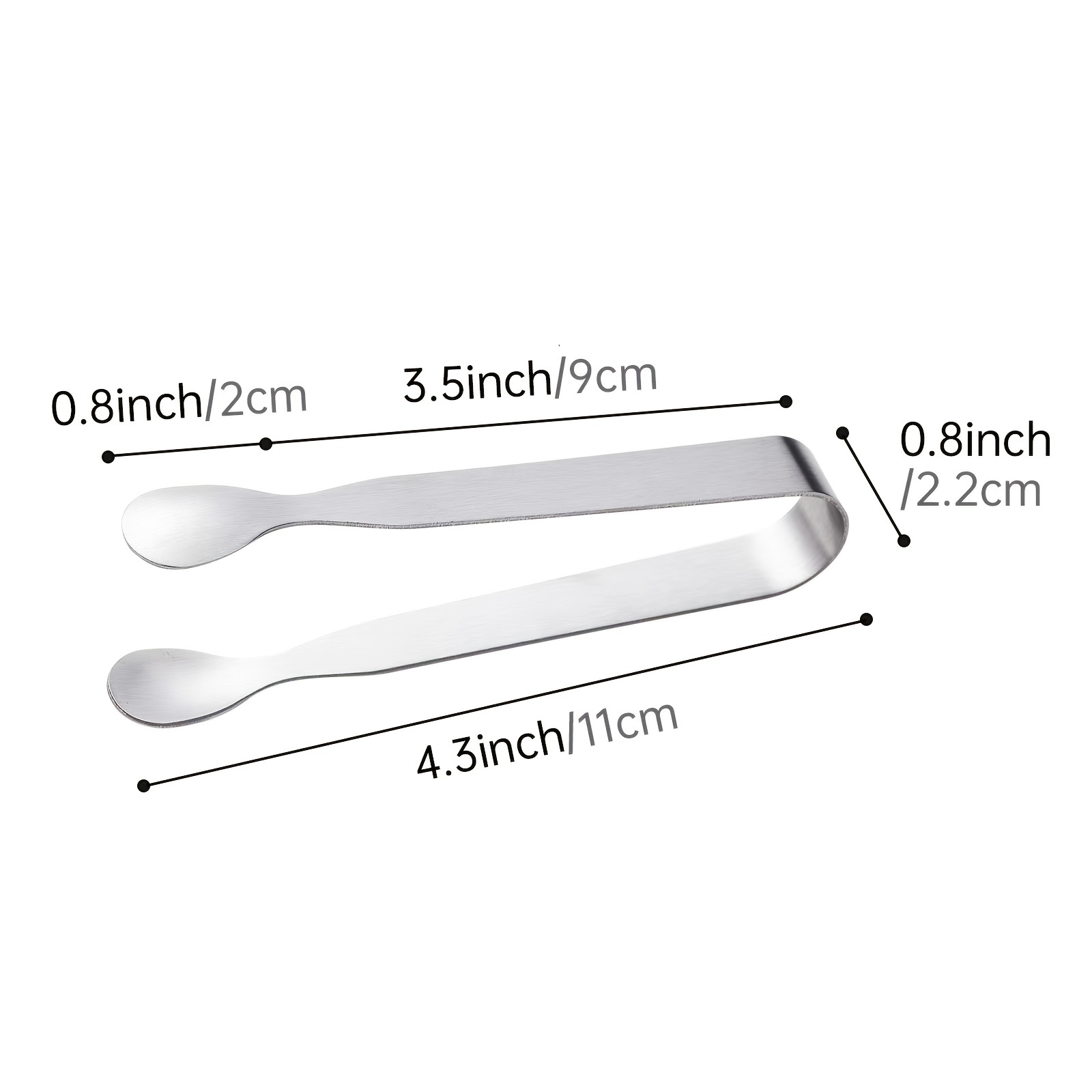 HINMAY Sugar Tongs 4-Inch Mini Serving Tongs Stainless Steel Appetizer  Tongs, Set of 4