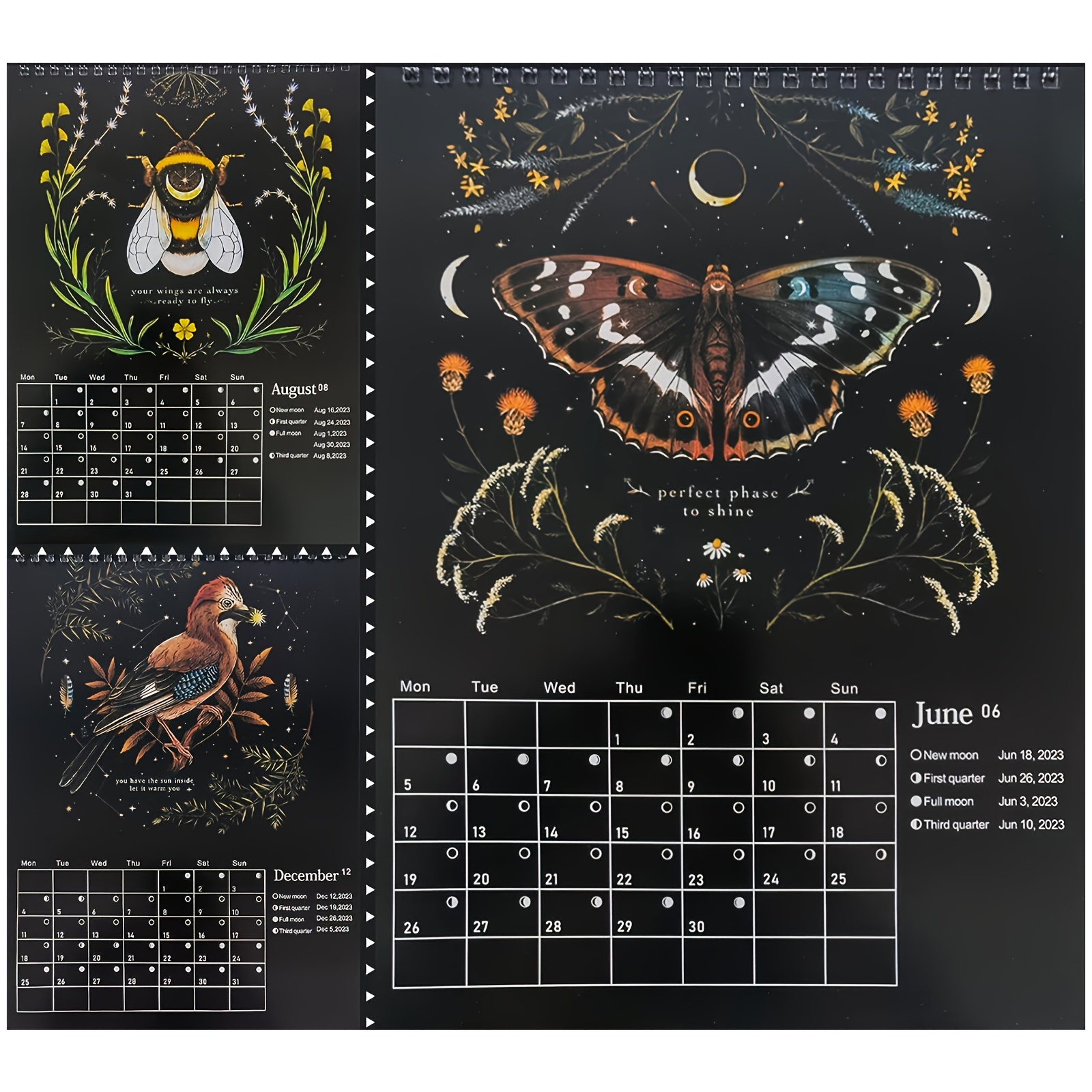 Calendario lunar 2024, imán, MoonMaggy – 12 juegos, 12 calendarios  magnéticos más 12 tarjetas de información de Almanaque Moon Over Me – Yaxa  Colombia