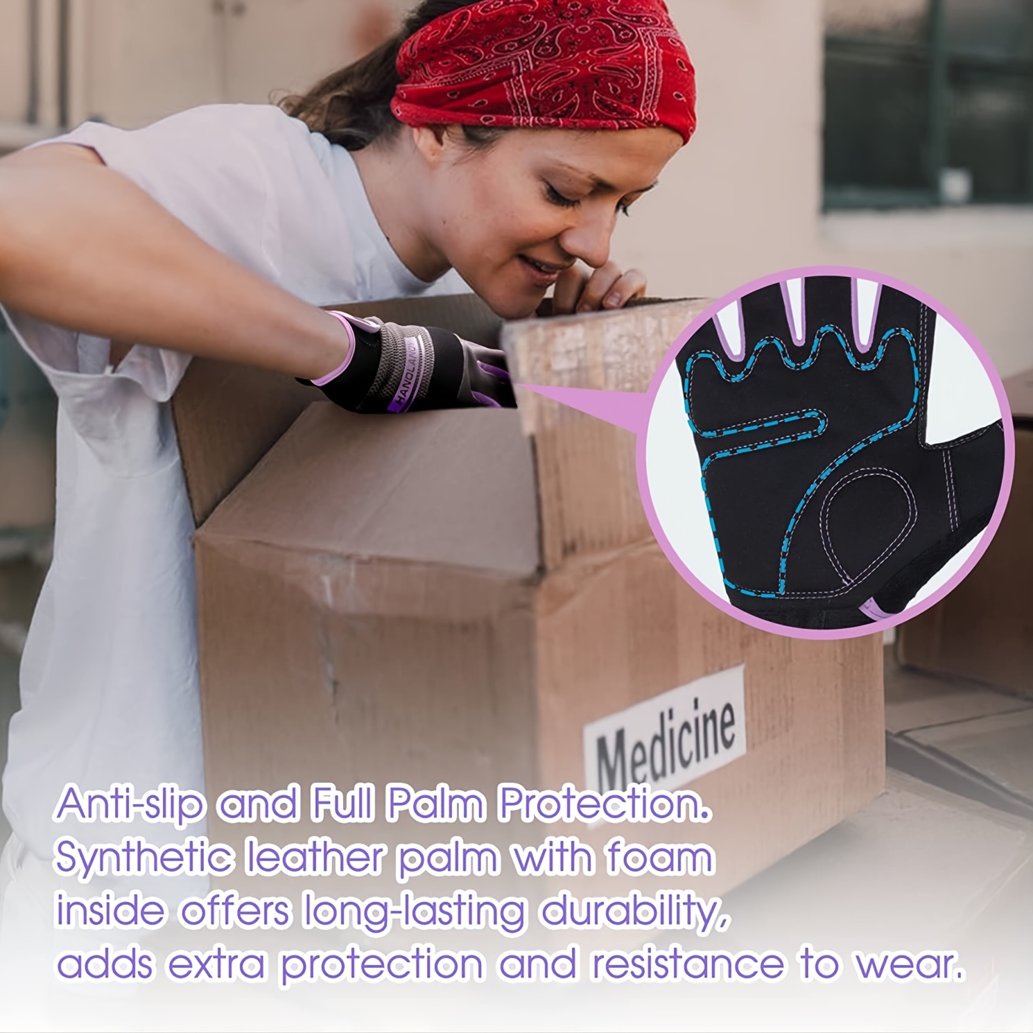 HANDLANDY Work Gloves Mens & Women, Utility Safety Mechanic Work Gloves  Touch Screen, Flexible Breathable Work Gloves (Large, Blue)