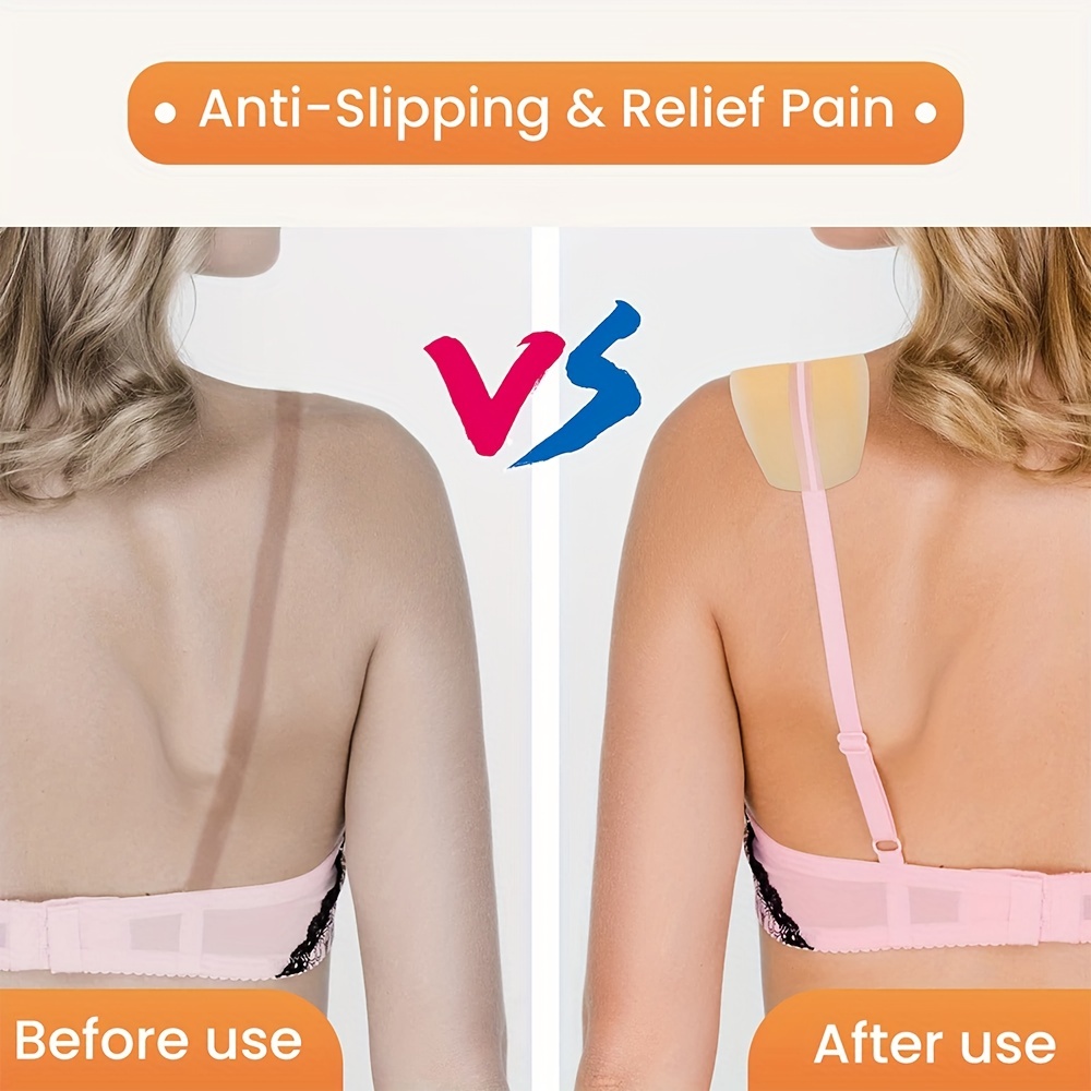 Invisible Silicone Shoulder Pads Non-slip Bra Strap Cushions