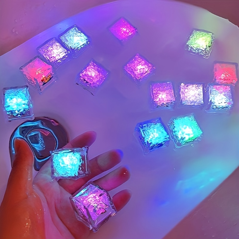 

5pcs Lights That Glow When Exposed To Water, Magic Ice Cubes, Bathroom Water Ktv Bar Halloween Christmas Decoration Lights Eid Al-adha Mubarak