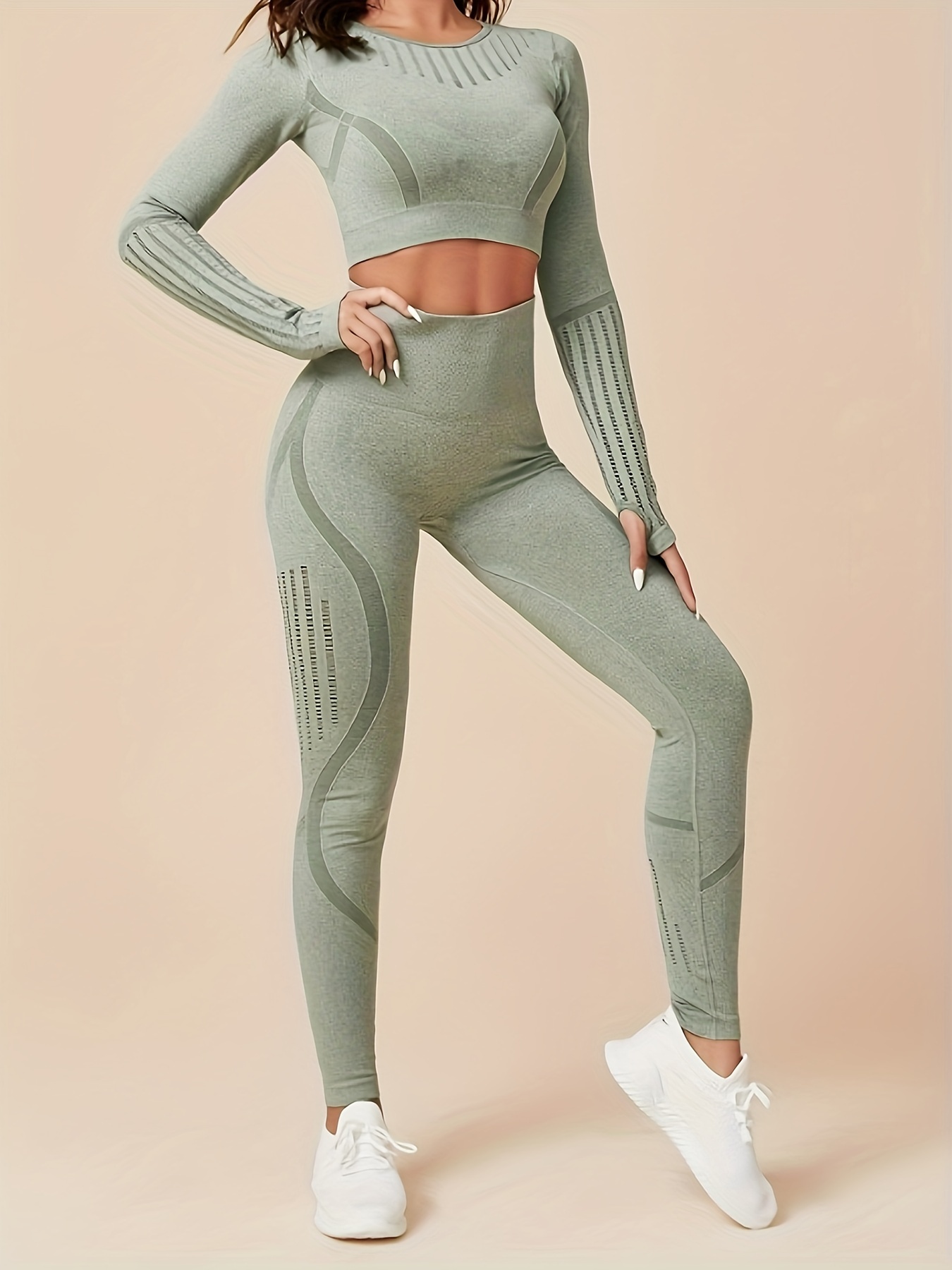 High Stretch Seamless Yoga Pant Solid Color High Waist - Temu