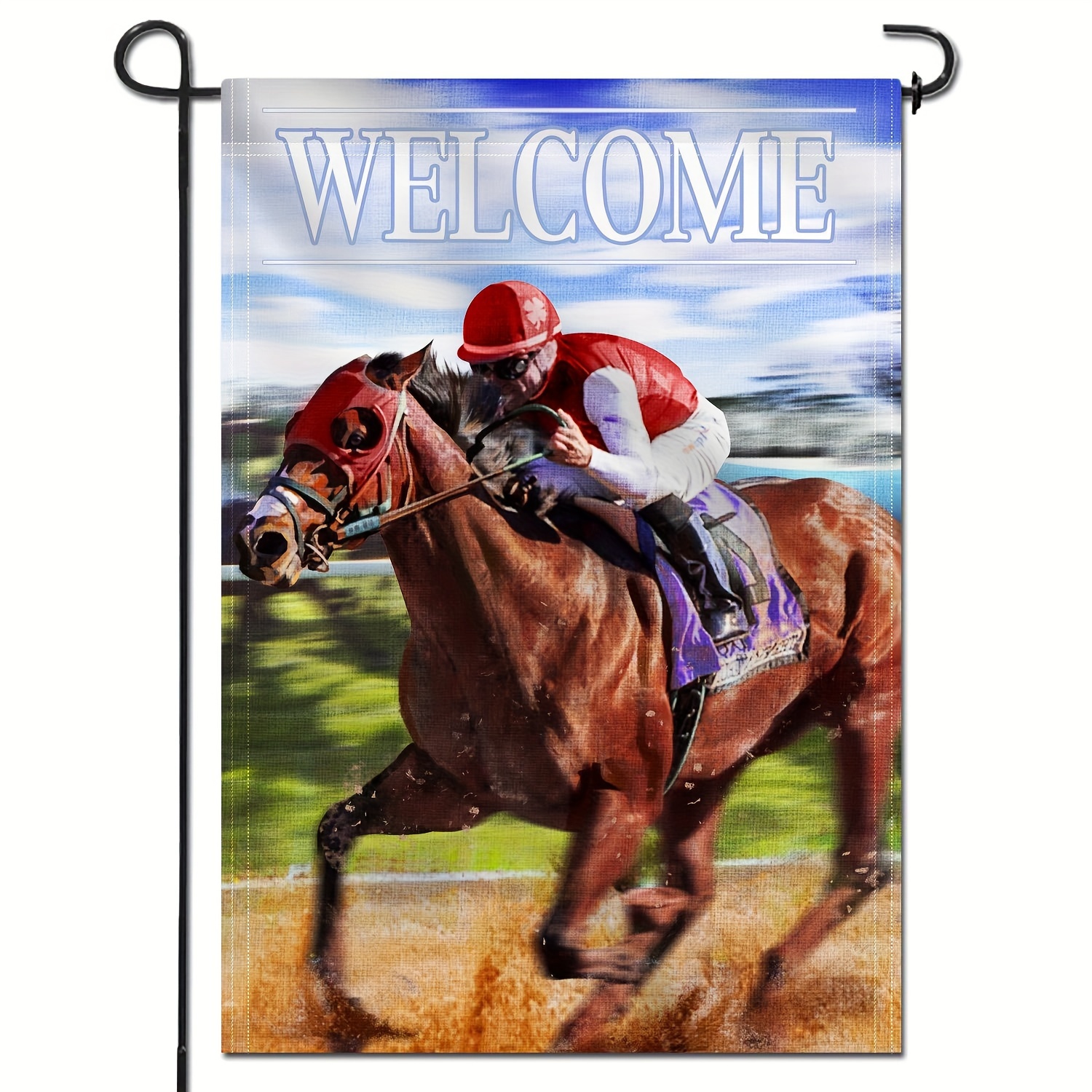  Kentucky Derby Door Cover Jockey Run for The Roses Banner Horse  Racing Party Decoration Indoor Outdoor Backdrop for Home Decor Supply  (White) : Home & Kitchen