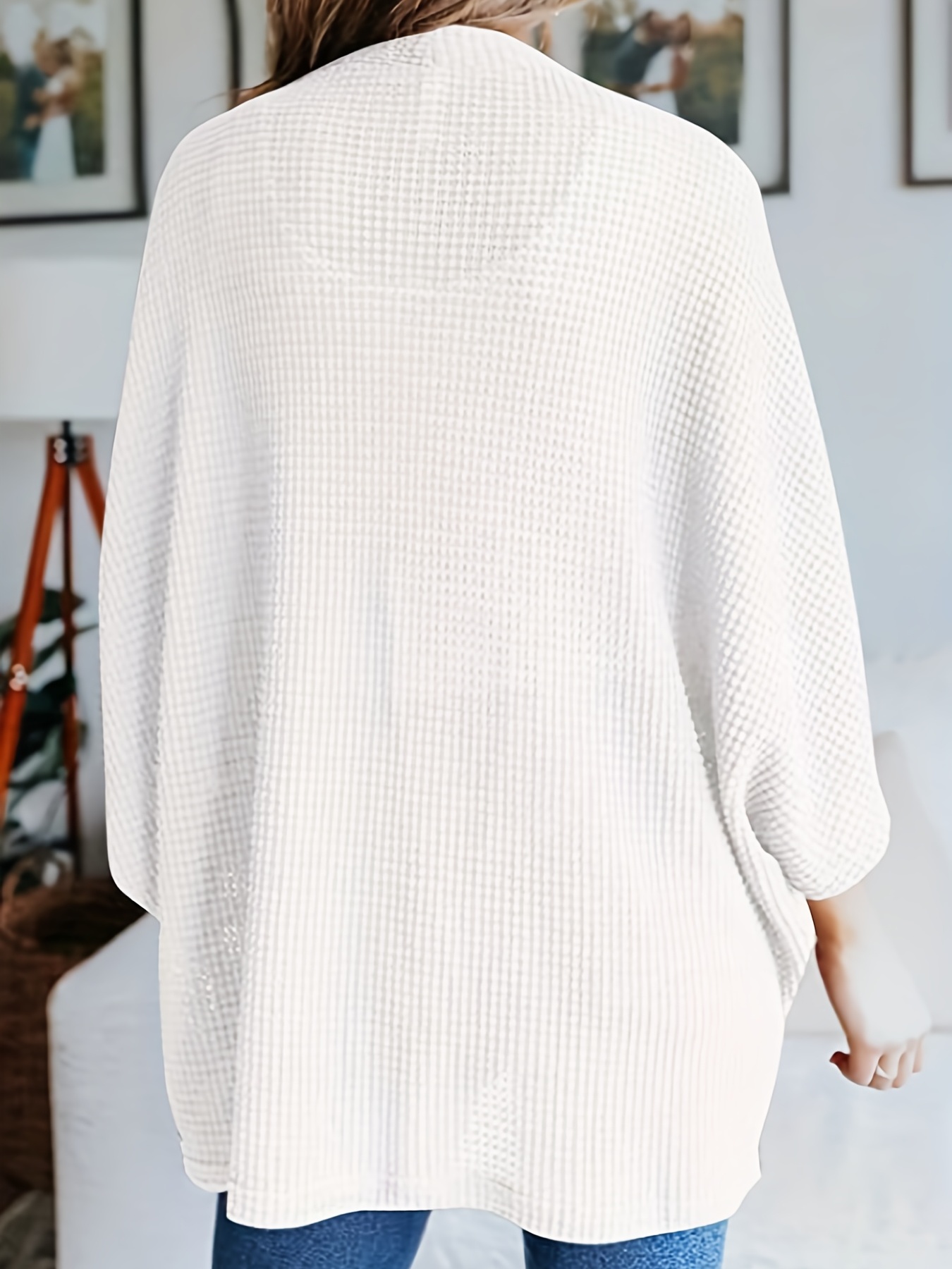 Solid Simple Knit Cardigan Casual Half Sleeve Sweater Spring Temu