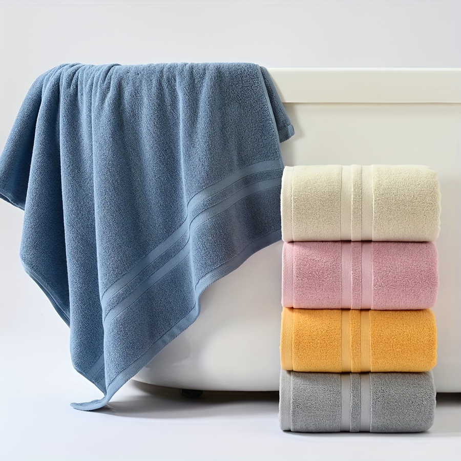 Solid Color Towel Set Household Cotton Towel Soft Hand Towel - Temu ...