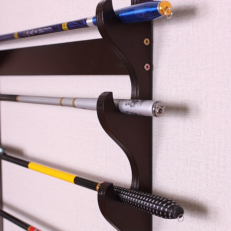 Organize & Display Your Fishing Rods with this 8-Hole Wooden Rod Holder!