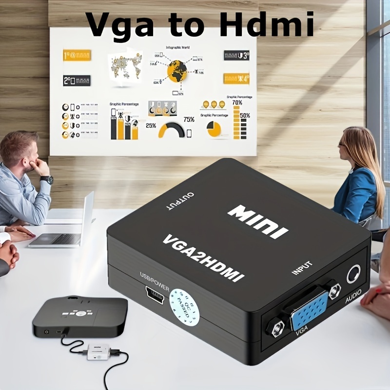 Adaptateur DVI vers VGA DVI-I mâle 24 + 1 broche vers VGA femelle,  convertisseur de carte graphique vidéo HD pour projecteur PC HDTV -  AliExpress