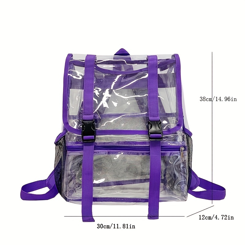 Mochila Transparente Impermeable Mochila Gran Capacidad Pvc - Temu