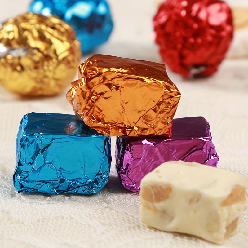 Papier d'aluminium doré pour emballage cadeau, gaufrage en métal, emballage  de bonbons, emballage de chocolat