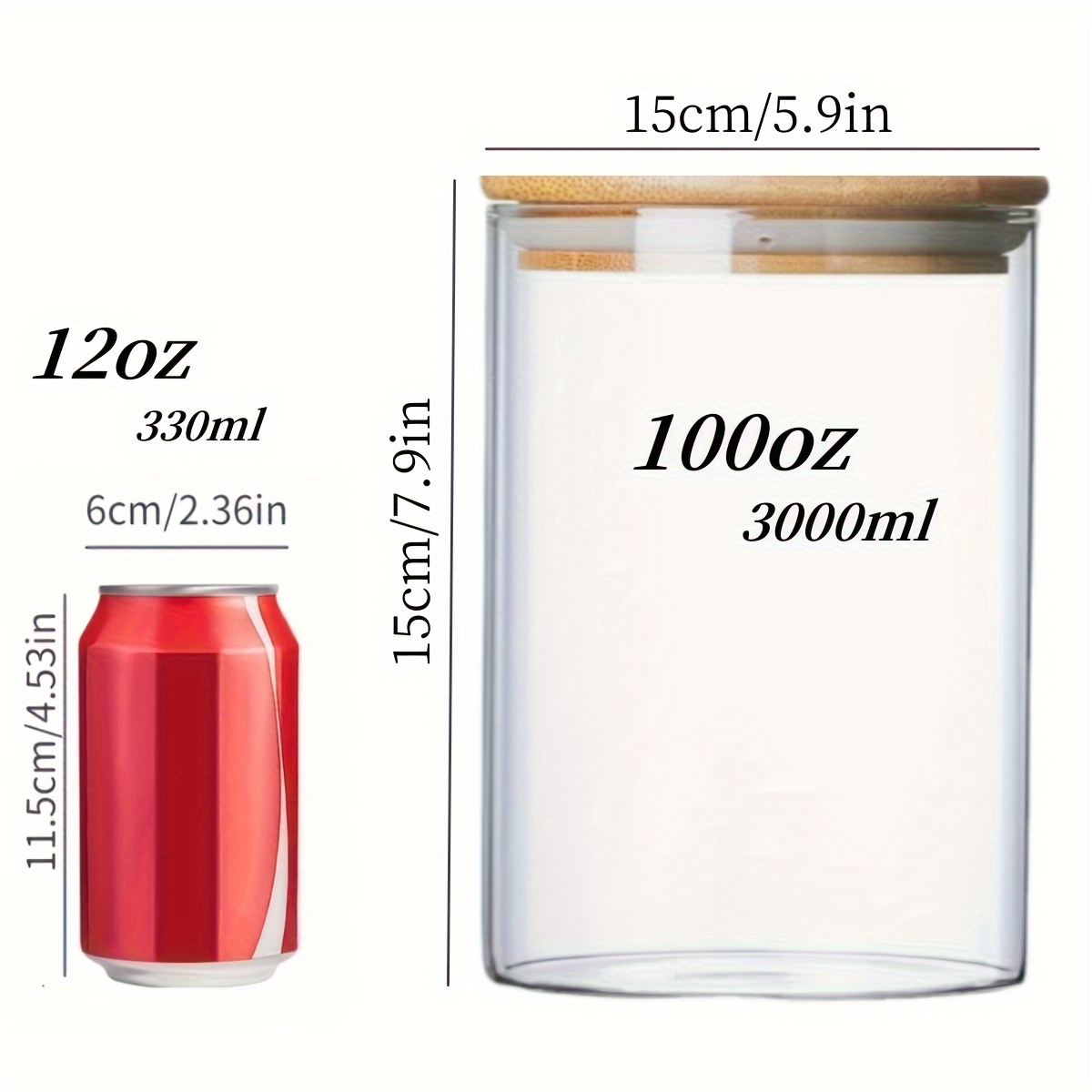 Sealed Jar With Bamboo Lid, Large Glass Food Storage Container, Kitchen  Storage Glass Food Jar, Wide Mouth, For Coffee Beans, Tea, Flour, Sugar,  Nuts, Candy, Bath Salts & More, Home Kitchen Supplies 