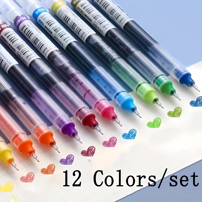 12pcs/set Colorful Neutral Pens For Students With High Appearance