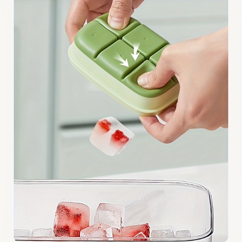 1pc Silicone Soft Bottom Ice Cube Tray/silicone Ice Mold For