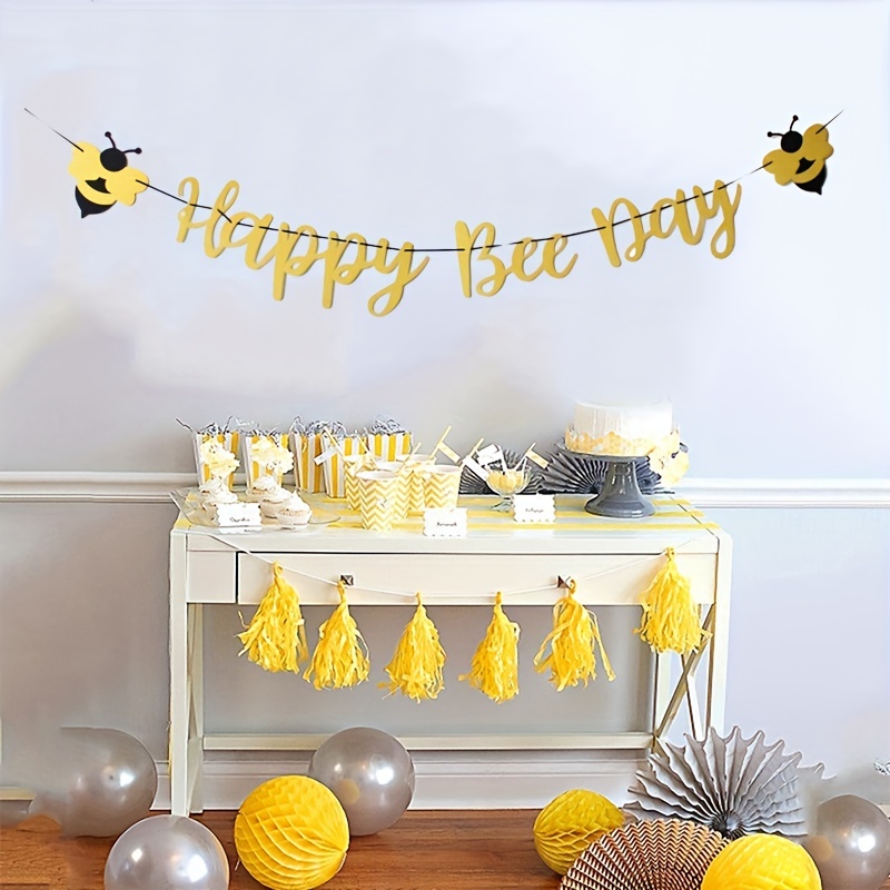 banderole anniversaire abeilles à thème happy bee day buzz