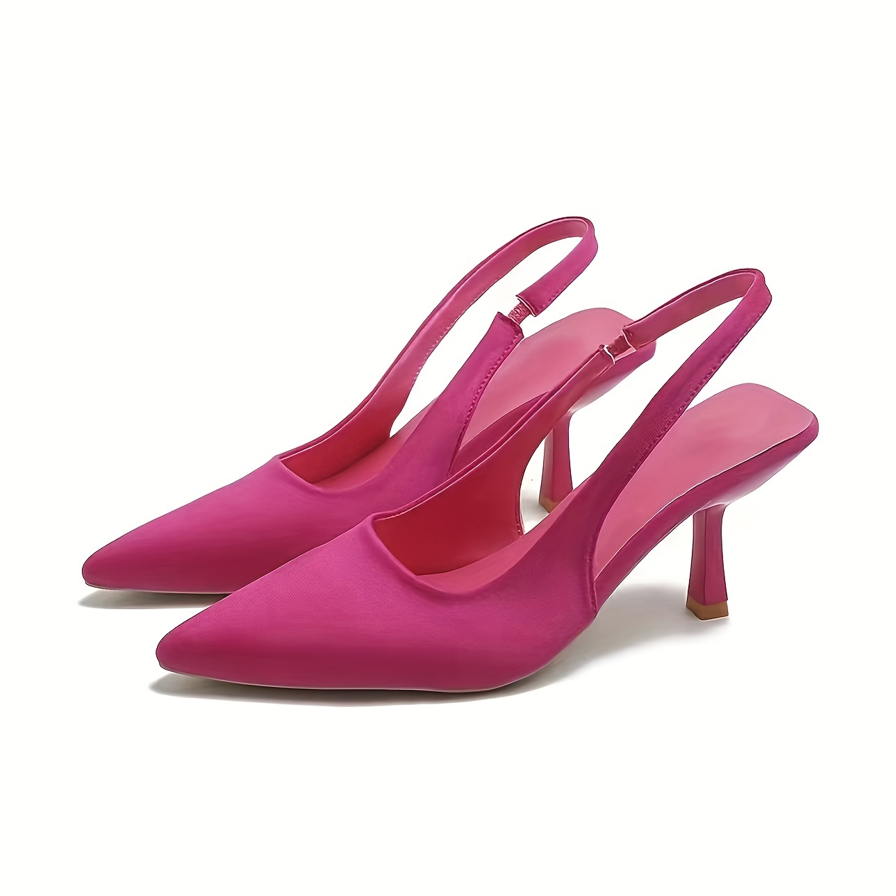 women s solid color shoes slip stiletto point toe