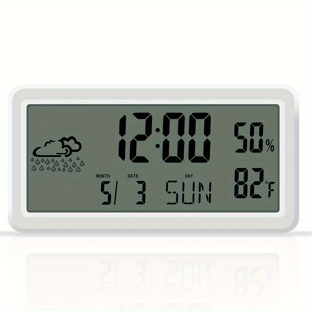1pc Orologio Digitale Con Schermo Lcd Trasparente - Display Meteo  Temperatura Umidità Snooze Alarm - Regalo Per Il Ritorno A Scuola, Protezione Dell'acquirente Di 90 Giorni