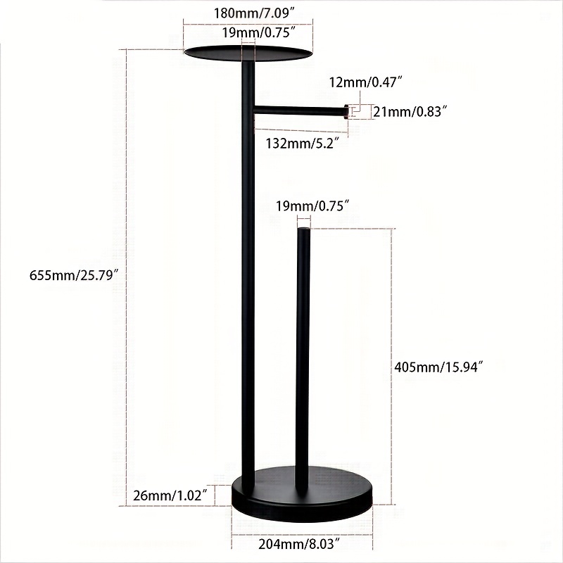 Stainless Steel Toilet Roll Holder - Freestanding Bathroom Tissue Storage  Rack With Reserve Capacity - Temu