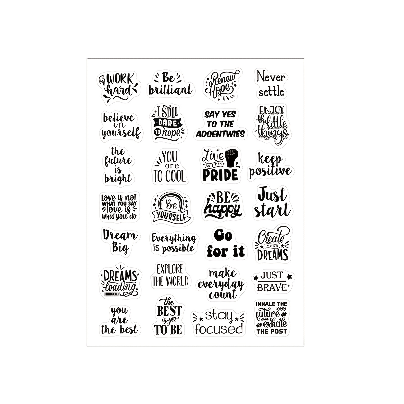  546 Pcs 24 Sheets Vintage Words Stickers for Journaling Nice  Words Sentences Stickers Inspirational Scrapbook Stickers Waterproof  Aesthetic Stickers for Journaling Water Bottles Laptop (Vivid Style) :  Arts, Crafts & Sewing