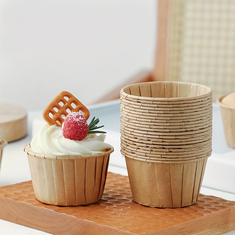 50 PCs Greaseproof Parchment Standard Size Cupcake Liners