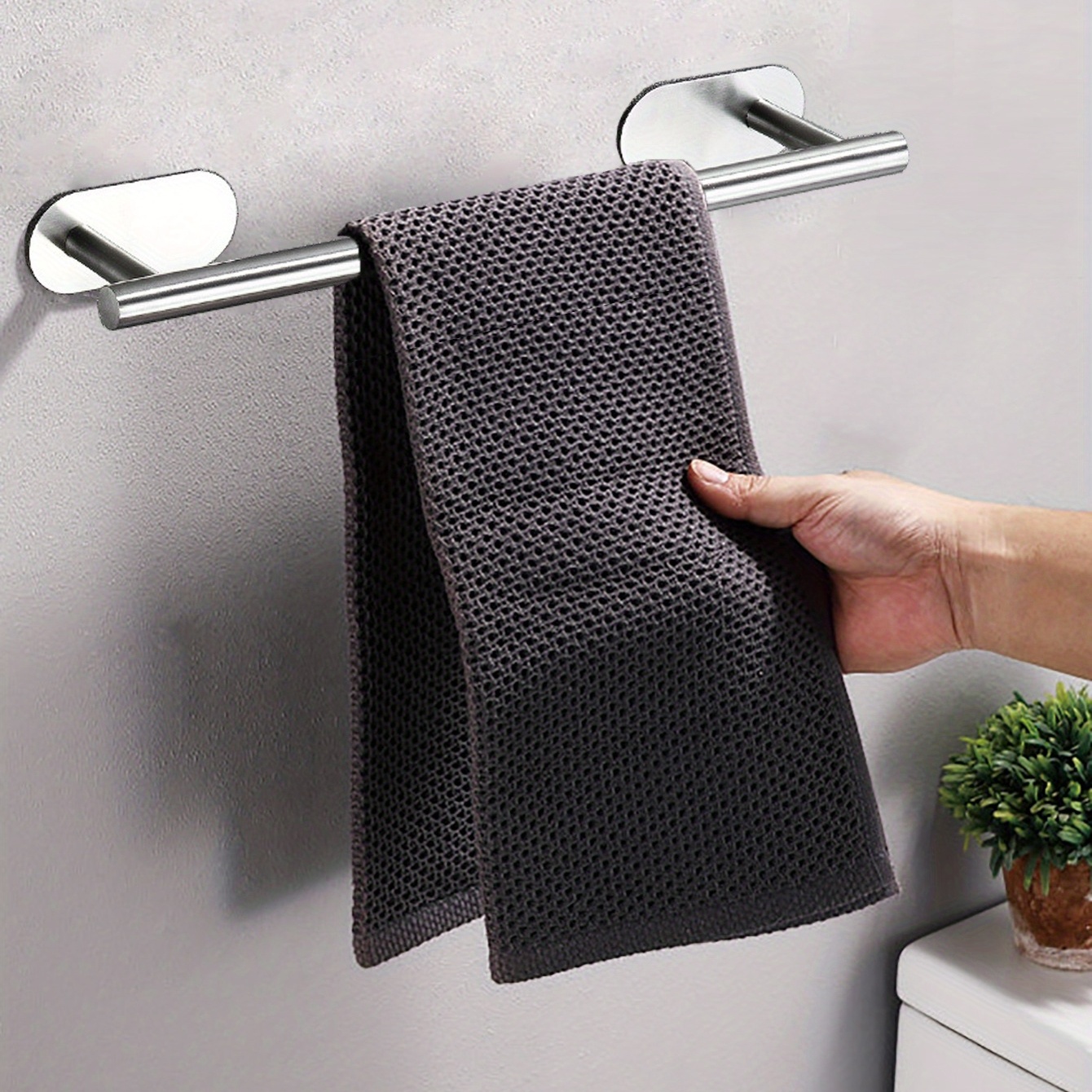Toallero de baño con barras de torre – SUS 304 de acero inoxidable para  toallas de baño, soporte de pared para toallas de baño, acabado de  superficie