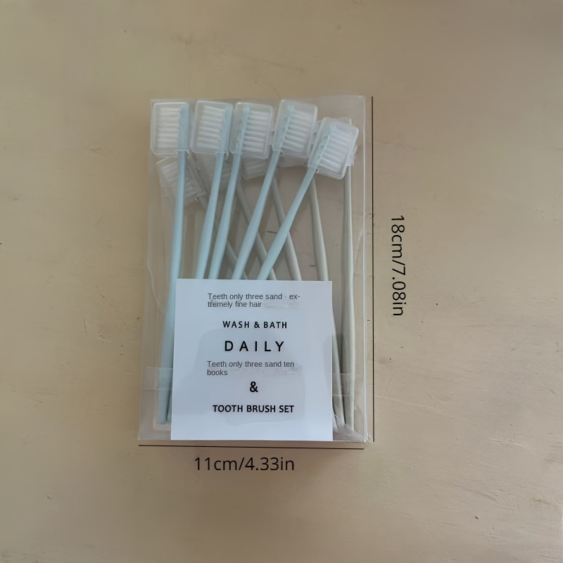Eco-Friendly Bamboo Charcoal Toothbrush 10 Pack