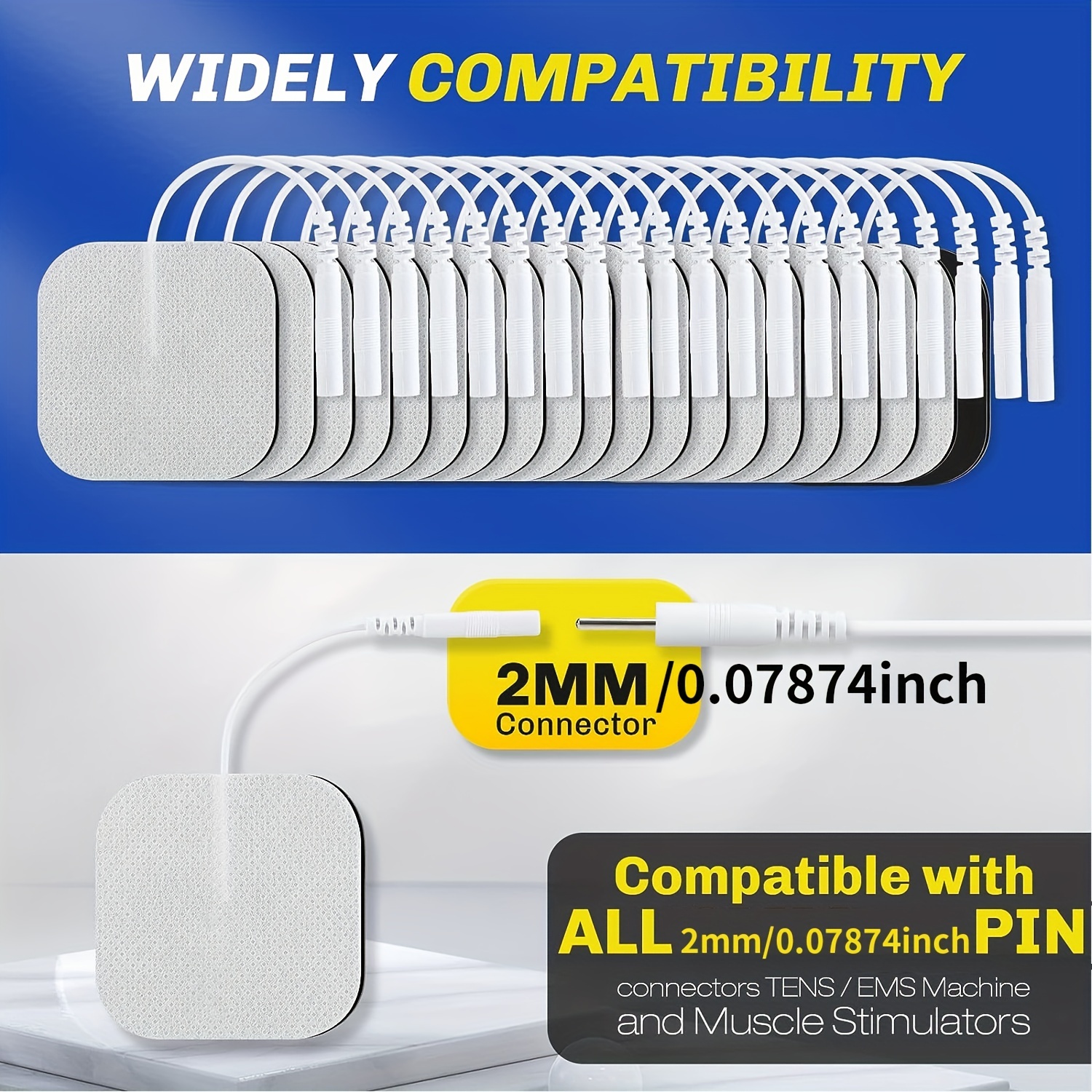 Electrodes Pads: Compatible With Ems Muscle Stimulator Massager, Superior  Conductivity & Durability! - Temu