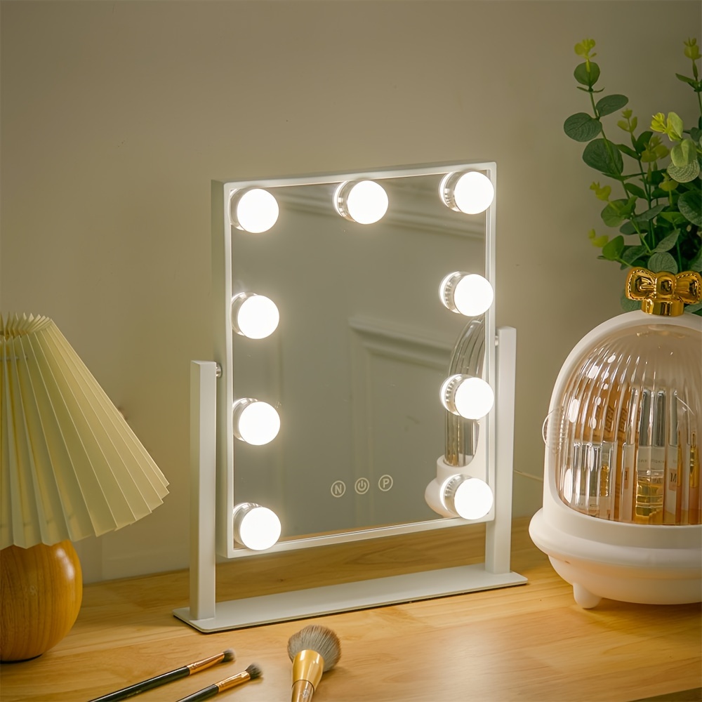 Vanity Mirror Com Luzes Espelho De Maquiagem Com 3 Modos De Iluminação  Espelho De Vaidade Iluminado Com Luzes Espelho De Cosméticos De Mesa Para  Quarto, Atendimento Ao Cliente 24/7