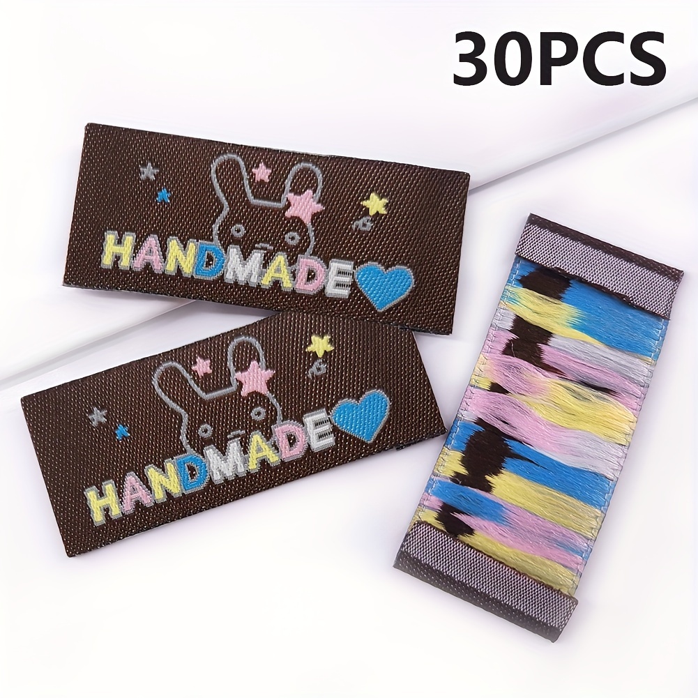 30pcs Personalized sewing labels for crochet Customize leather