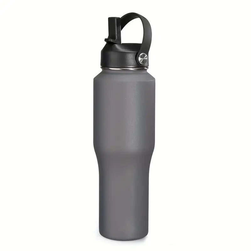 Double Wall Vacuum Tumbler, Stainless Steel Insulated Outdoor Sports Flask  With Straw, Keep Cold & Hot, Fit In Any Car Cup Holder - Temu