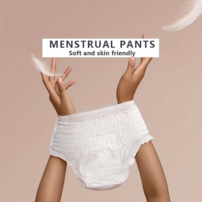 2pcs Ultra Thin Panty Sanitary Napkins, Disposable Menstrual Safety Pants,  Leak Proof Incontinence Underwear, Suitable For Postpartum And Menstrual Di